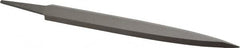 Grobet - 8" Standard Precision Swiss Pattern Barrette File - Double Cut, 7/8" Width Diam x 13/64" Thick, With Tang - Benchmark Tooling
