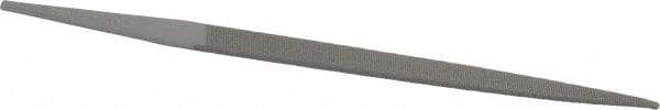 Grobet - 4" Standard Precision Swiss Pattern Crochet File - Double Cut, 5/16" Width Diam x 3/32" Thick, With Tang - Benchmark Tooling