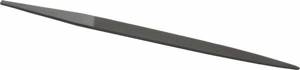 Grobet - 4" Standard Precision Swiss Pattern Crochet File - Double Cut, 5/16" Width Diam x 3/32" Thick, With Tang - Benchmark Tooling