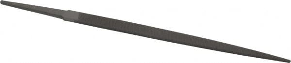Grobet - 6" Standard Precision Swiss Pattern Crochet File - Double Cut, 13/32" Width Diam x 9/64" Thick, With Tang - Benchmark Tooling