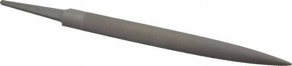 Grobet - 6" Standard Precision Swiss Pattern Crossing File - Double Cut, 19/32" Width Diam x 3/16" Thick, With Tang - Benchmark Tooling
