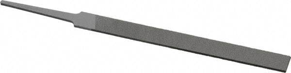 Grobet - 4" Standard Precision Swiss Pattern Equalling File - Double Cut, 13/32" Width Diam x 5/64" Thick, With Tang - Benchmark Tooling