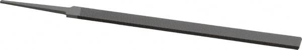 Grobet - 6" Standard Precision Swiss Pattern Equalling File - Double Cut, 1/2" Width Diam x 7/64" Thick, With Tang - Benchmark Tooling