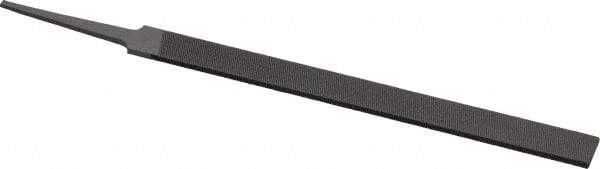 Grobet - 6" Standard Precision Swiss Pattern Equalling File - Double Cut, 1/2" Width Diam x 7/64" Thick, With Tang - Benchmark Tooling