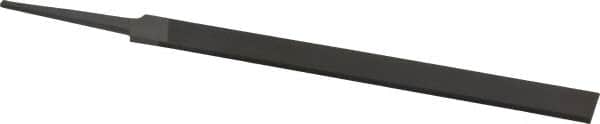 Grobet - 6" Standard Precision Swiss Pattern Equalling File - Double Cut, 1/2" Width Diam x 7/64" Thick, With Tang - Benchmark Tooling