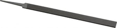 Grobet - 8" Standard Precision Swiss Pattern Equalling File - Double Cut, 21/32" Width Diam x 1/8" Thick, With Tang - Benchmark Tooling