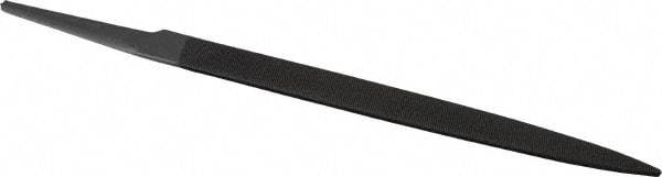 Grobet - 6" Standard Precision Swiss Pattern Half Round File - Double Cut, 19/32" Width Diam x 3/16" Thick, With Tang - Benchmark Tooling