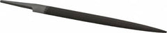 Grobet - 8" Standard Precision Swiss Pattern Half Round File - Double Cut, 13/16" Width Diam x 15/64" Thick, With Tang - Benchmark Tooling