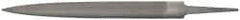 Grobet - 8" Standard Precision Swiss Pattern Half Round File - Double Cut, 13/16" Width Diam x 15/64" Thick, With Tang - Benchmark Tooling
