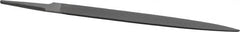 Grobet - 8" Standard Precision Swiss Pattern Half Round File - Double Cut, 13/16" Width Diam x 15/64" Thick, With Tang - Benchmark Tooling