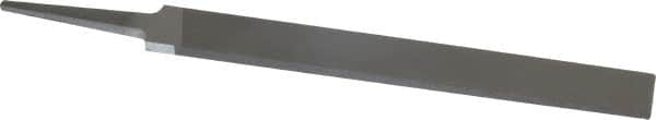 Grobet - 6" Standard Precision Swiss Pattern Hand File - Double Cut, 3/4" Width Diam x 5/32" Thick, With Tang - Benchmark Tooling