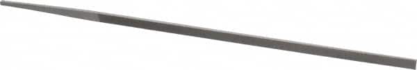 Grobet - 8" Standard Precision Swiss Pattern Narrow Pillar File - Double Cut, 9/32" Width Diam x 9/64" Thick, With Tang - Benchmark Tooling