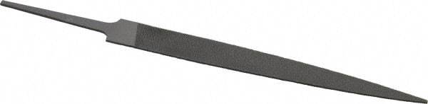 Grobet - 4" Standard Precision Swiss Pattern Warding File - Double Cut, 1/2" Width Diam x 3/64" Thick, With Tang - Benchmark Tooling