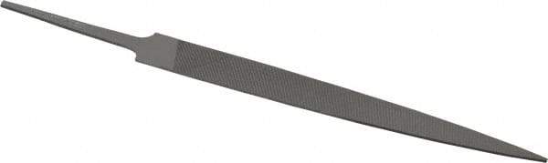 Grobet - 4" Standard Precision Swiss Pattern Warding File - Double Cut, 1/2" Width Diam x 3/64" Thick, With Tang - Benchmark Tooling