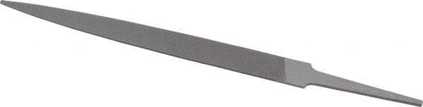 Grobet - 6" Standard Precision Swiss Pattern Warding File - Double Cut, 5/8" Width Diam x 5/64" Thick, With Tang - Benchmark Tooling