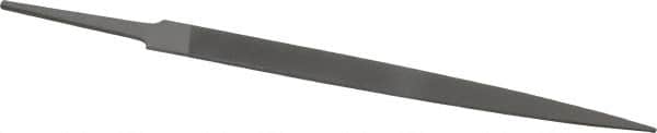 Grobet - 6" Standard Precision Swiss Pattern Warding File - Double Cut, 5/8" Width Diam x 5/64" Thick, With Tang - Benchmark Tooling