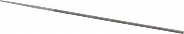 Grobet - 6" Standard Precision Swiss Pattern Round Parallel File - Double Cut, 1/8" Width Diam, With Tang - Benchmark Tooling