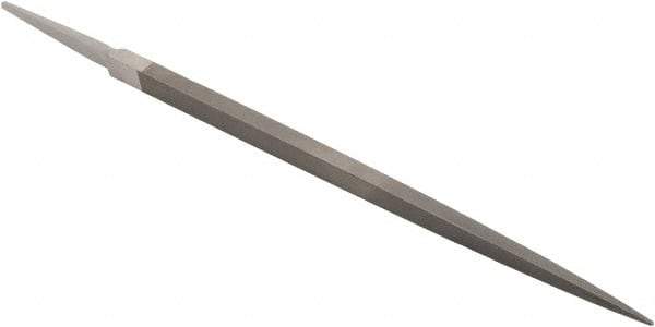 Grobet - 8" Standard Precision Swiss Pattern Square File - Double Cut, 5/16" Width Diam, With Tang - Benchmark Tooling