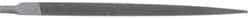 Grobet - 4" Standard Precision Swiss Pattern Three Square File - Double Cut, 9/32" Width Diam, With Tang - Benchmark Tooling