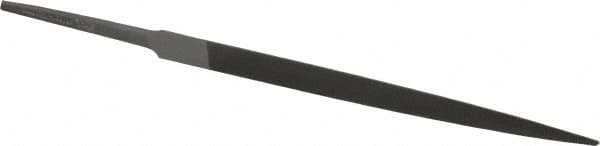Grobet - 4" Standard Precision Swiss Pattern Three Square File - Double Cut, 9/32" Width Diam, With Tang - Benchmark Tooling