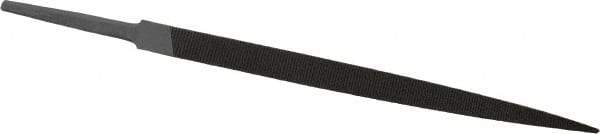 Grobet - 6" Standard Precision Swiss Pattern Three Square File - Double Cut, 3/8" Width Diam, With Tang - Benchmark Tooling