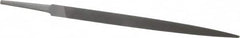 Grobet - 8" Standard Precision Swiss Pattern Three Square File - Double Cut, 1/2" Width Diam, With Tang - Benchmark Tooling