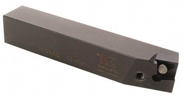 Kennametal - 1.171...75DEG, Left Hand Cut, 63/64" Shank Height x 25mm Shank Width, Positive Rake Indexable Turning Toolholder - 150mm OAL, D2FIX11..L.. Insert Compatibility, Series Fix-Perfect - Benchmark Tooling