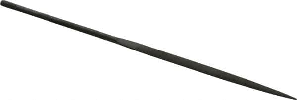 Grobet - 5-1/2" Needle Precision Swiss Pattern Crossing File - Round Handle - Benchmark Tooling