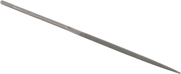 Grobet - 5-1/2" Needle Precision Swiss Pattern Crossing File - Round Handle - Benchmark Tooling