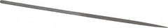 Grobet - 6-1/4" Needle Precision Swiss Pattern Crossing File - Round Handle - Benchmark Tooling