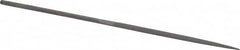 Grobet - 6-1/4" Needle Precision Swiss Pattern Crossing File - Round Handle - Benchmark Tooling