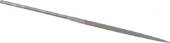 Grobet - 6-1/4" Needle Precision Swiss Pattern Knife File - Round Handle - Benchmark Tooling