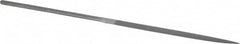 Grobet - 6-1/4" Needle Precision Swiss Pattern Three Square File - Round Handle - Benchmark Tooling