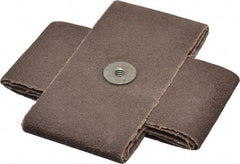 Made in USA - 60 Grit, Medium Grade, Aluminum Oxide Cross Pad - 4" Long x 2" Wide x 2" Thick, Cloth Backed, X Backing Weight, 10 Ply, 12,000 Max RPM - Benchmark Tooling