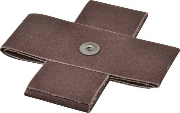 Made in USA - 120 Grit, Fine Grade, Aluminum Oxide Cross Pad - 5" Long x 2" Wide x 2" Thick, Cloth Backed, X Backing Weight, 8 Ply, 7,500 Max RPM - Benchmark Tooling