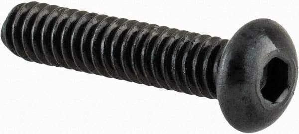 Value Collection - #3-48 UNC Hex Socket Drive, Button Screw - Alloy Steel, Black Oxide Finish, Fully Threaded, 1/2" Length Under Head - Benchmark Tooling