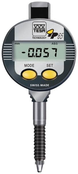 TESA Brown & Sharpe - 0 to 12.5mm Range, 0.0005" Graduation, Electronic Drop Indicator - Accurate to 20µ, English & Metric System, Digital Display - Benchmark Tooling