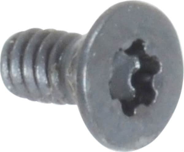 Camcar - #4-40 UNC Torx Plus Drive, 82° Flat Screw - Alloy Steel, Black Oxide Finish, Fully Threaded, 1/4" OAL - Benchmark Tooling