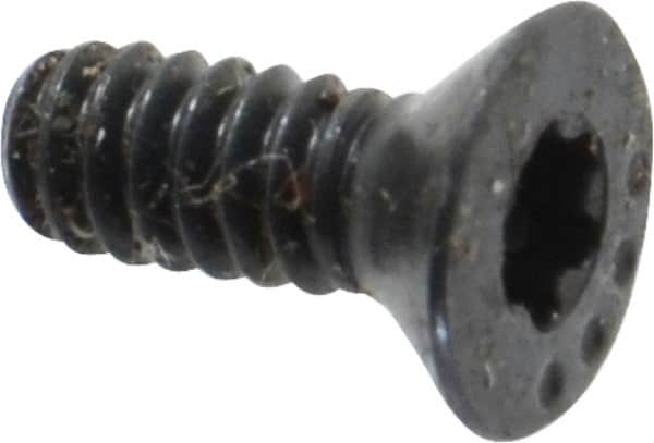 Camcar - #6-32 UNC Torx Plus Drive, 82° Flat Screw - Alloy Steel, Black Oxide Finish, Fully Threaded, 3/8" OAL - Benchmark Tooling