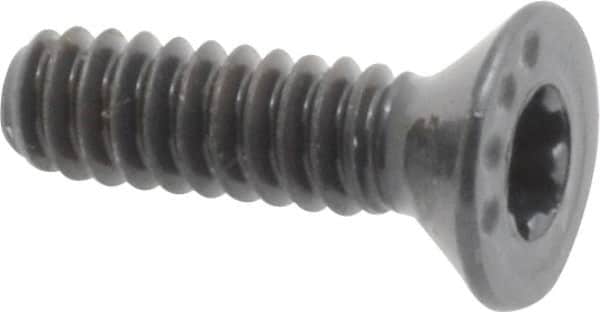 Camcar - #6-32 UNC Torx Plus Drive, 82° Flat Screw - Alloy Steel, Black Oxide Finish, Fully Threaded, 1/2" OAL - Benchmark Tooling