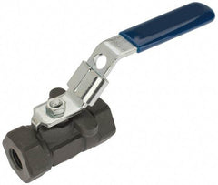 NIBCO - 1/4" Pipe, Reduced Port, Carbon Steel Standard Ball Valve - 1 Piece, Inline - One Way Flow, FNPT x FNPT Ends, Locking Lever Handle, 2,000 WOG - Benchmark Tooling