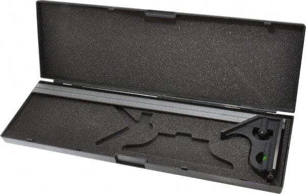 SPI - 2 Piece, 18" Combination Square Set - 1/16, 1/32, 1/64 & 1/8" (4R) Graduation, Hardened Steel Blade, Cast Iron Center & Square Head - Benchmark Tooling