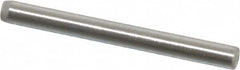 Made in USA - 1/16" Diam x 5/8" Pin Length Grade 8 Alloy Steel Standard Dowel Pin - Bright Finish, 1 Beveled & 1 Rounded End - Benchmark Tooling