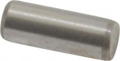 Made in USA - 3/32" Diam x 1/4" Pin Length Grade 8 Alloy Steel Standard Dowel Pin - Bright Finish, 1 Beveled & 1 Rounded End - Benchmark Tooling