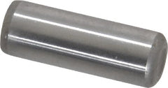 Made in USA - 5/16" Diam x 7/8" Pin Length Grade 8 Alloy Steel Standard Dowel Pin - Bright Finish, C 47-58 & C 60 (Surface) Hardness, 11,500 Lb (Single Shear), 23,000 Lb (Double Shear) Breaking Strength, 1 Beveled & 1 Rounded End - Benchmark Tooling