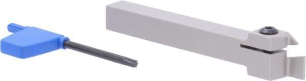 Iscar - GHD, External, Right Hand, 0.32" Max Depth of Cut, 0.016 to 1/8" Groove Width, Indexable Grooving Tool Holder - GI.. Insert Compatibility, 1/2" Shank Height, 1/2" Shank Width, 4-1/2" OAL - Benchmark Tooling