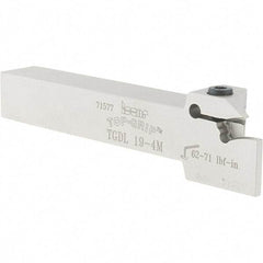 Iscar - TGD, External, Left Hand, 0.683" Max Depth of Cut, 0.157 to 0.197" Groove Width, Indexable Grooving Tool Holder - TGM... Insert Compatibility, 3/4" Shank Height, 3/4" Shank Width, 5" OAL - Benchmark Tooling