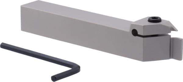 Iscar - TGD, External, Right Hand, 0.29" Max Depth of Cut, 0.118 to 1/8" Groove Width, Indexable Grooving Tool Holder - TGMF 3.. Insert Compatibility, 3/4" Shank Height, 3/4" Shank Width, 5" OAL - Benchmark Tooling