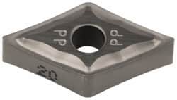 Iscar - DNMG331 PP Grade IC20 Carbide Turning Insert - Uncoated, 55° Diamond, 3/8" Inscr Circle, 3/16" Thick, 1/64" Corner Radius - Benchmark Tooling