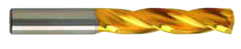 11.6mm Dia-Carbide HP 5XD Drill-150° Point-TiN - Benchmark Tooling